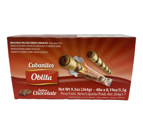 Imagen 1 de 1 de Cubanito Chocolate Oblita X48u