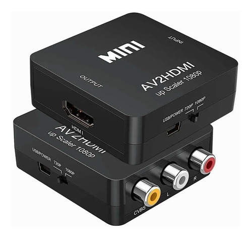 Convertidor Rca - Av A Hdmi Audio Video Adaptador Av2hdmi