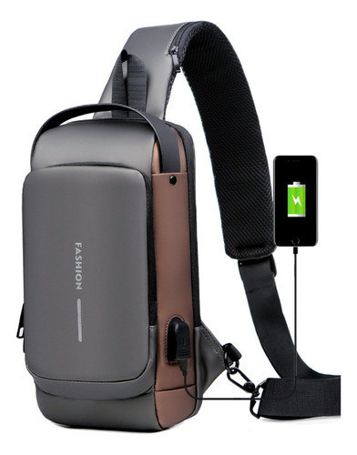 Bolso De Hombro Multifunción Antirrobo Usb Para Hombre