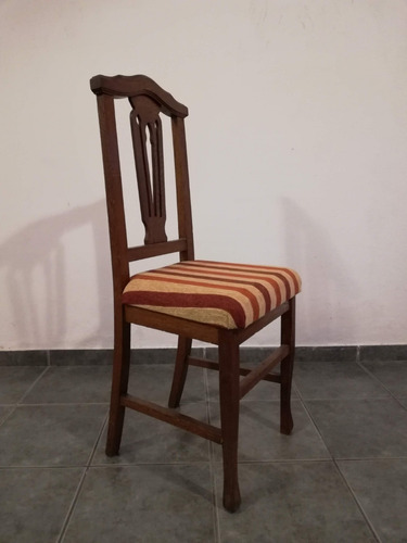 Silla De Madera Tapizada (Reacondicionado)