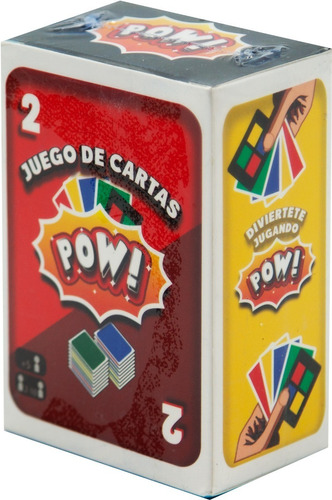 Caja 100 Pow Juego De Cartas De Colores Y Números Tipo Uno