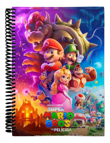 Cuaderno Libreta Anotador A5 - Super Mario Pelicula 64