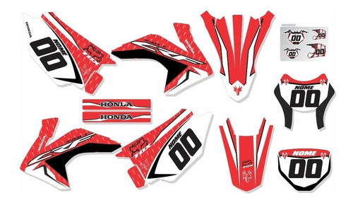 Kit Adesivo Moto Cross Trilha Crf Biker R1de 2021 Cor PADRÃO