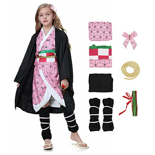 Cosplay Nezuk Costume Kimono Anime Cosplay Outfits Cape Christmas Halloween Uniform