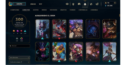 Cuenta De Lol, Todos Los Campeones, Mas De 300 Skins (Usado)