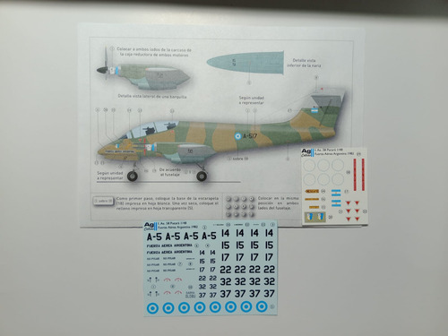 Maqueta De Avión Argentino Ia-58 Pucará Escala 1/48 Malvinas