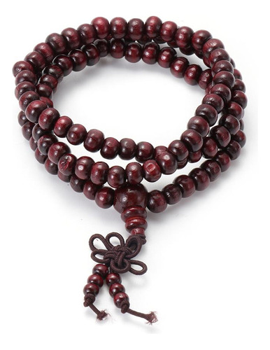 Pulsera De Madera De Sándalo Natural De Buda Budista Con Cue