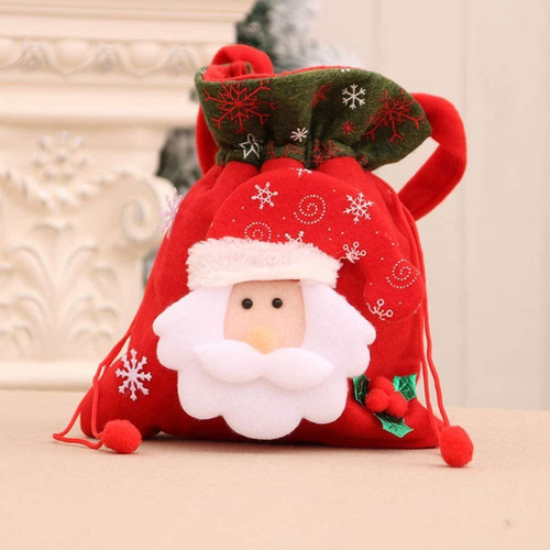 4pcs Bolsas Navidad Bolsas Dulces Con Cordón Bolsas Regalo