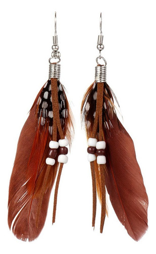 Dsv Pendiente Colgante, Pendientes De Plumas, Borla Larga,