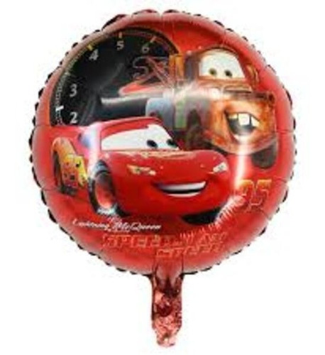 Pack X 10 Globos Metalizados De Cars 18 Pulgadas