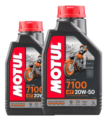 Pack De Aceite De Motor 4t Motul 7100 20w50 1l 2 Pz