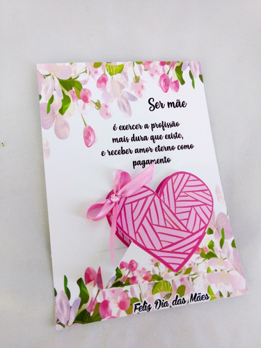 Imagem 6 de 8 de Arte Cartão Dia Das Mães Silhouete Com Porta Brincos