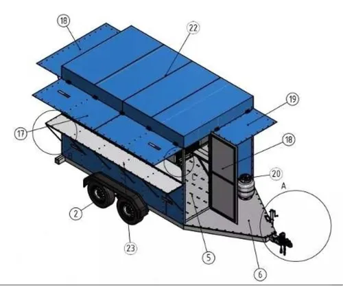 comprar Projeto Carretinha Reboque Trailer Lanches Food Truck