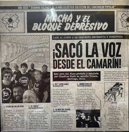 Vinilo Macha Y El Bloque Depresivo ¡saco La Voz! Nuevo 