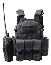 Comprar Chaleco Táctico Swat Airsoft Paintball Ajustable Negro