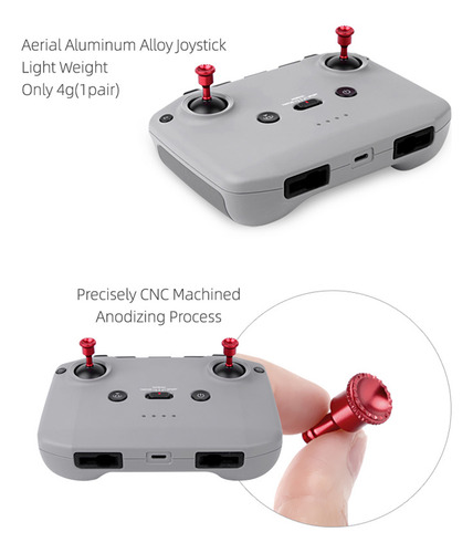 1 Par De Palancas De Control Tipo Joystick De Aleación De Al