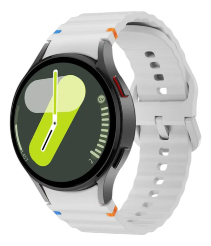 Malla Wave Compatible Con Samsung Galaxy Watch 4 5 6 7 40-44mm 5 Pro Generica Marca Miaband Color Gris Claro