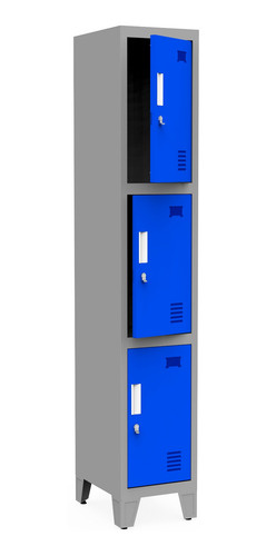 Imagen 2 de 5 de Guardabultos Locker Prontometal 3 Puertas Cortas Metalico