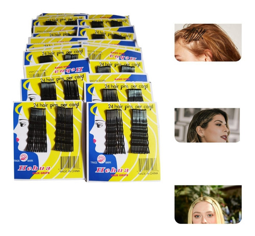 Pack De 288 Horquillas Para El Cabello Color Negro