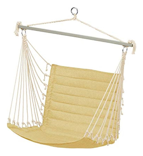 Hamaca Tipo Silla Acolchada, Color Beige