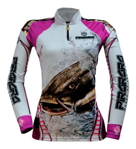 Imagem 1 de 3 de Camiseta De Pesca King Brasil Sublimada Manga Longa - Kff401
