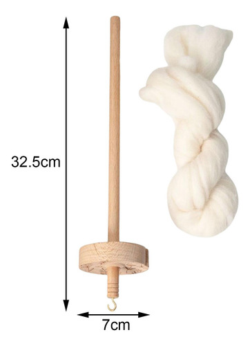 Top Whorl Yarn Con Husillo De Lana Para Fieltro Crochet Pom