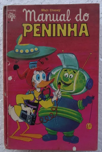 antigo livro capa dura manual do peninha Disney editora