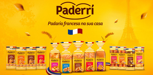Pao Baguete Brioche 320g - Paderrí - Kit 8 Unidades