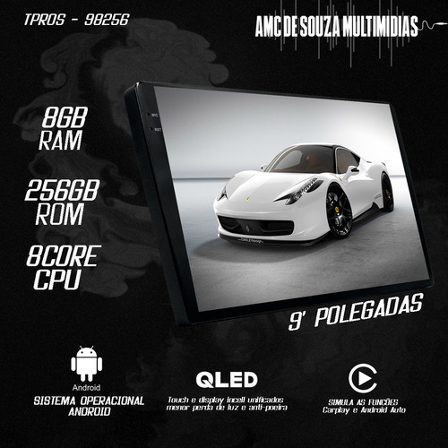 Multimidia Duster 15/19 9p Octacore Carplay 8gb 256gb Tpros