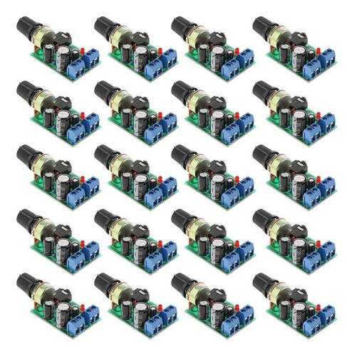 Tarjeta De Amplificador De Audio 20x Lm386 0.5-10w Dc3-12v