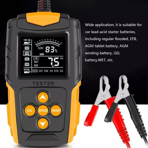 A Analizador De Batería Lcd Digital 12v/24v