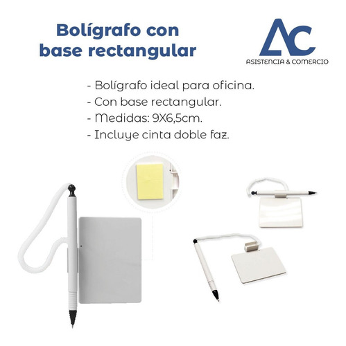 Bolígrafo Con Base Rectangular