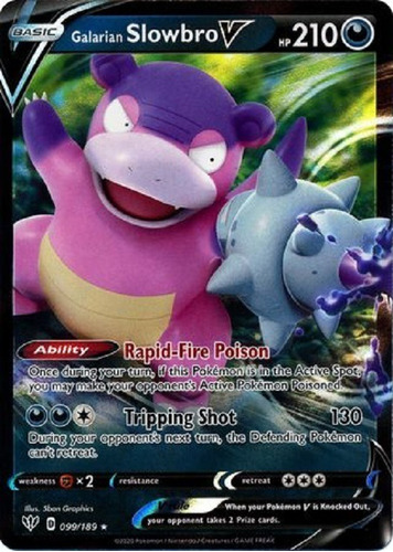 Galarian Slowbro V 099/189 Ultra Raro Pokemon Tcg