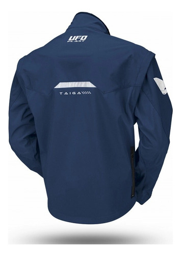 Campera Enduro Ufo Taiga C/ Protecciones Chaleco Desmontable Azul Liso L