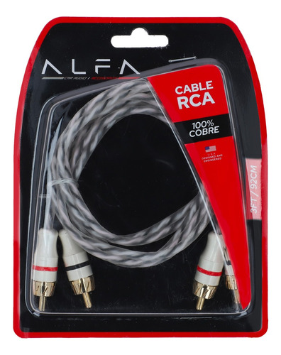 Cable Rca 100% Cobre Ofc De 90 Cm Trenzado Alfa Light