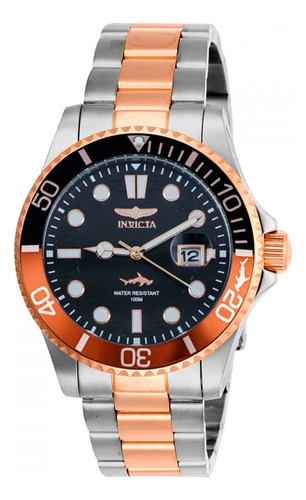 Reloj Análogo Invicta 44717 Pro Diver Acero Ororosa-plateado