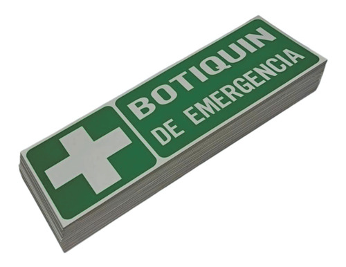 Cartel Señalizacion Botiquin De Auxilio 40x14 Cm