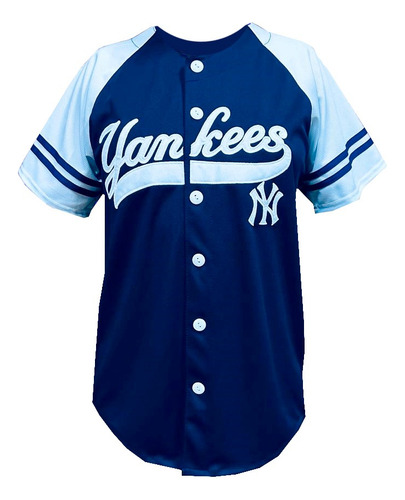 Camiseta Jersey Beisbol Yankees Ny Azul Marino
