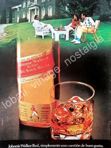 Cartel Retro Whisky Jhonnie Walker Red Label 1980s 9