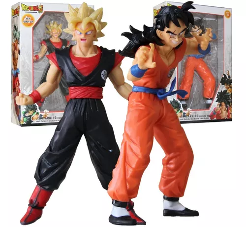 Kit 2 Bonecos Dragon Ball Z Goku Super Saiyajin E Ssj Blue - Super