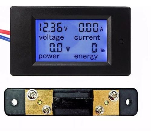 Voltímetro Amperímetro Wattímetro Dc 6 A100v 50a + Shunt 50a