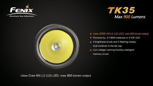 Fenix Tk35 Xm-l2 U2 Linterna Led Táctica De 900 Lúmenes Co