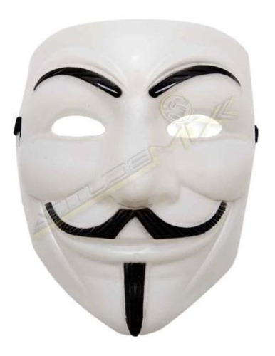 Máscara de Halloween y terror de Anonymous V White Revenge