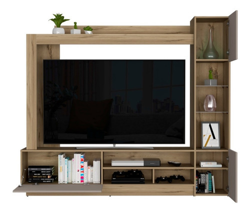 Mesa Para Tv Bayern, Café Claro,para Tv De Hasta 65 Color Marrón claro
