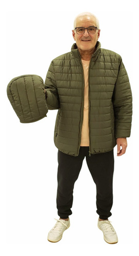Campera De Hombre Inflable Forrada Con Polar Talles Grandes