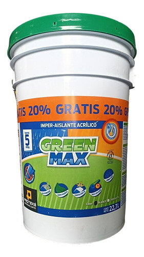 Impermeabilizante 5 Años Protexa Green Max Cubeton Blanco