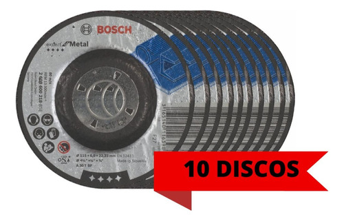 Disco Abrasivo Desbaste Paq Con 10 Piezas 2608600218 Bosch