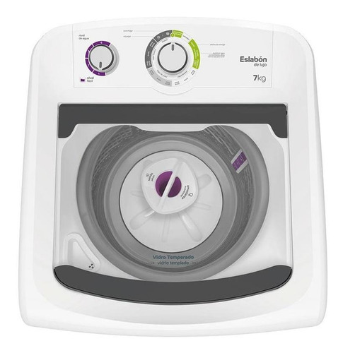 Imagen 2 de 5 de Lavarropas Eslabón De Lujo Carga Superior 7kg Ewh07ab