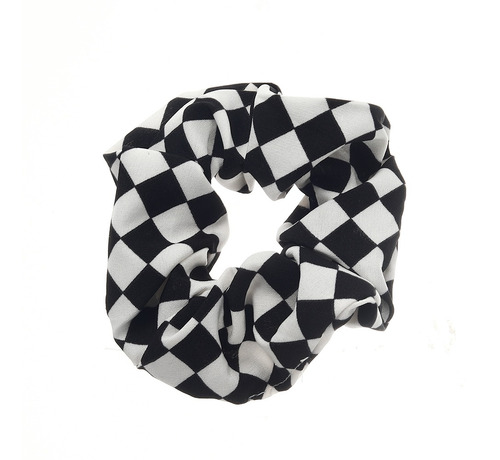 Colita Scrunchies Para Pelo Estampado Rombo Docena Por Mayor