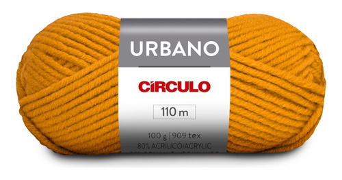 1 Novelo Lã Urbano - Circulo - Tricô E Crochê Cor 7252 - Dark Cheddar